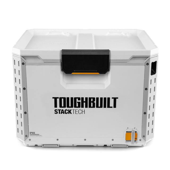 ToughBuilt StackTech XL Cooler, Stackable 38 Quart Hard Shell Ice Chest, White