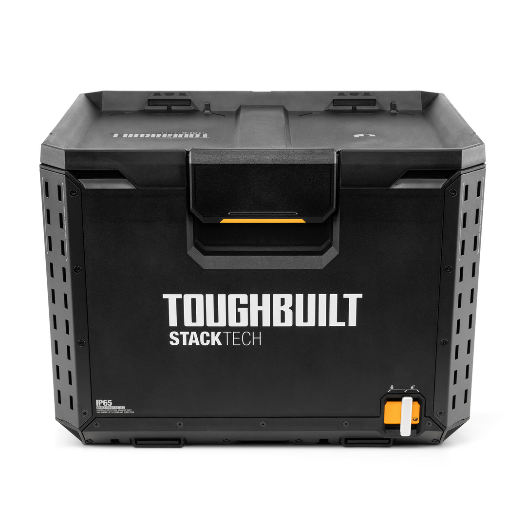 ToughBuilt StackTexh XL Tool box Organizer with Lock and Removable Tray, Black