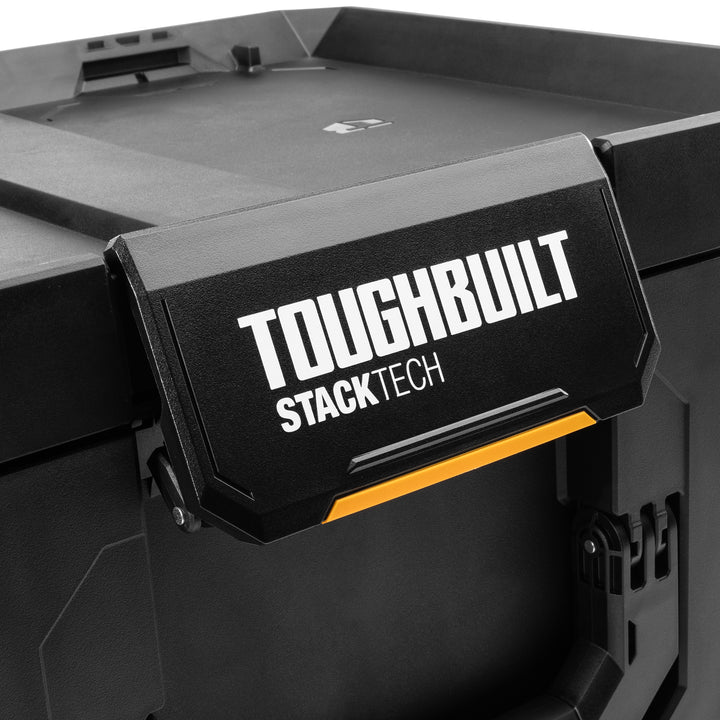 ToughBuilt StackTech XL Tool box Organizer with Lock and Removable Tray, Black