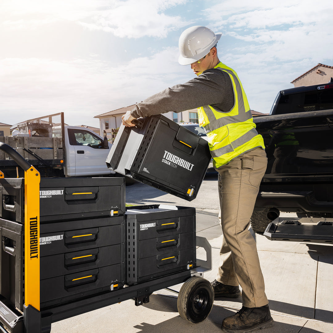ToughBuilt XL Tool box Organizer with Lock and Removable Tray, Black (Open Box) - VMInnovations