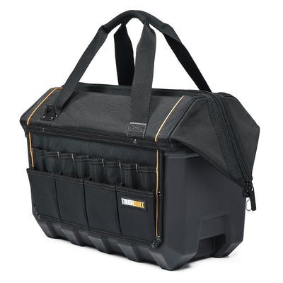 ToughBuilt Waterproof Storage Tool Bag Pouch Organizer, XL Massive Mouth, Black - VMInnovations