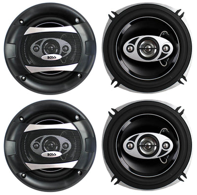 4) BOSS P55.4C 5.25" 600W 4-Way Car Coaxial Audio Speakers Stereo P554C 2 PAIR