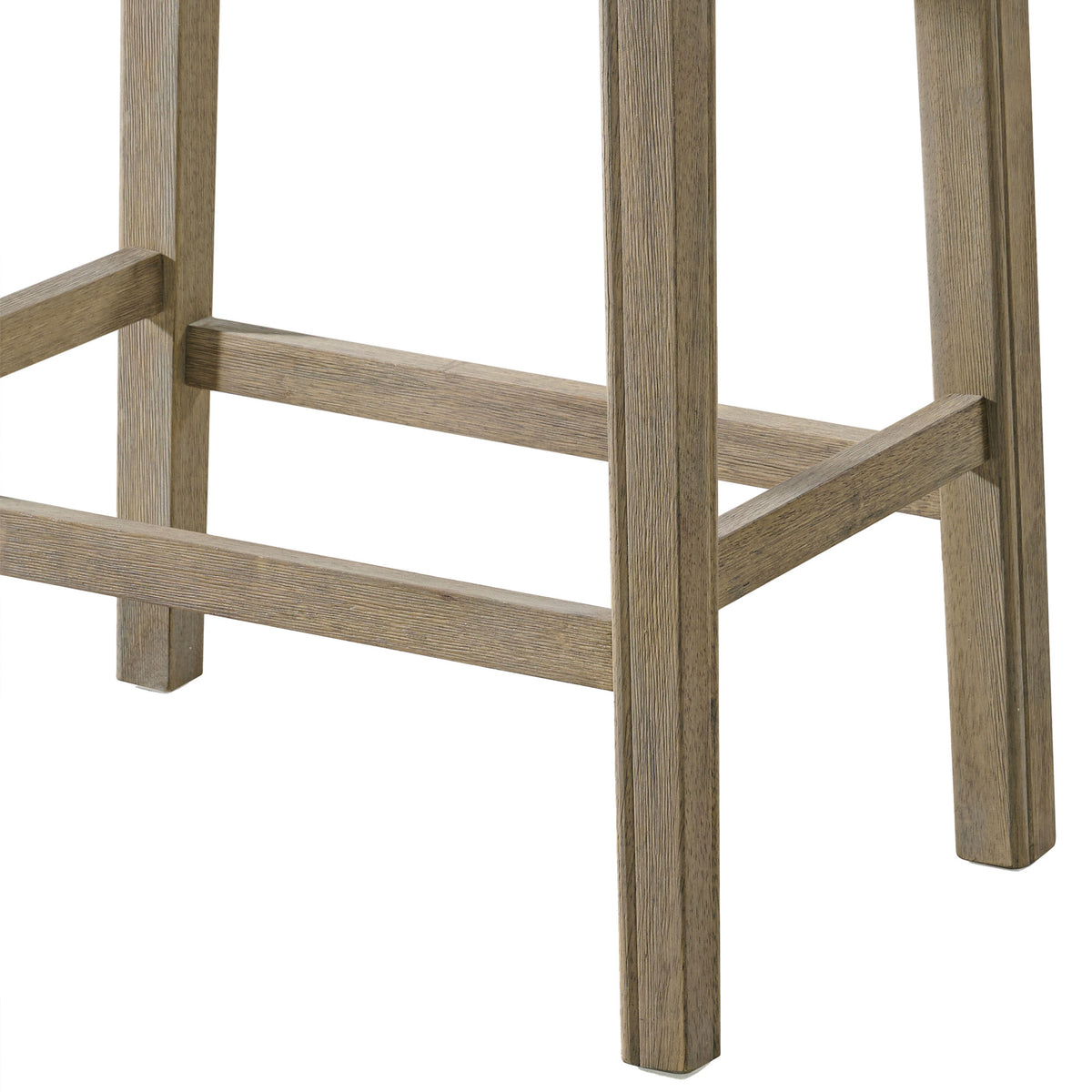 ROME + OAK Parker Backless Saddle Kitchen Counter Stool, Oak, Grey (For Parts) - VMInnovations