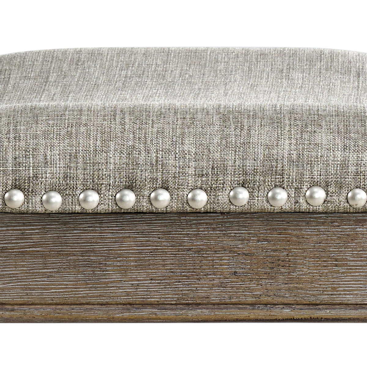 ROME + OAK Backless Saddle Counter Stool, Walnut, Grey Upholstery (For Parts)
