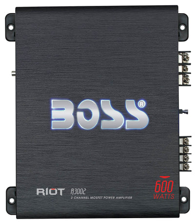 BOSS R3002 600W 2-Channel Ch MOSFET Car Audio Power Amplifier Amp + Remote