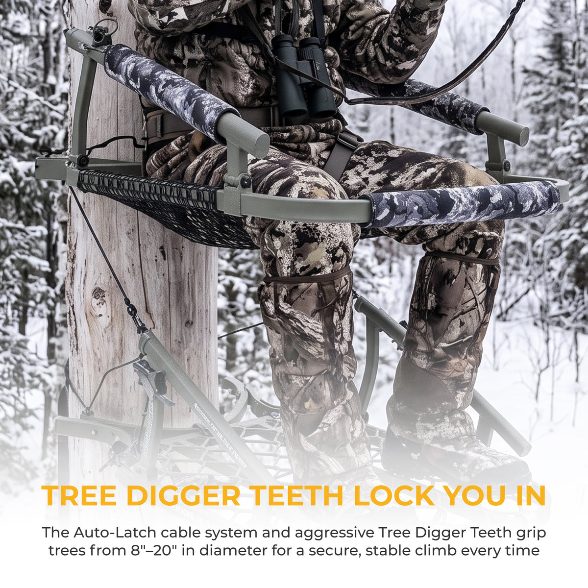 Hawk Ultra-Lite Climber, Tree Stand, Hammock Net Seat, 38.75x23.25" (Open Box) - VMInnovations