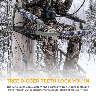 Hawk Ultra-Lite Climber, Tree Stand, Hammock Net Seat, 38.75x23.25" (Open Box) - VMInnovations