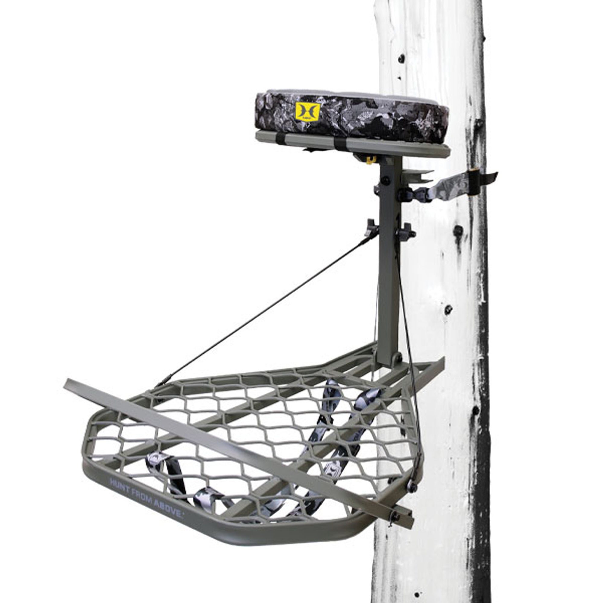Hawk Helium Pro Hang-On Tree Stand, Memory Foam Seat Hunting Gear, 34.75 x 24.5" - VMInnovations