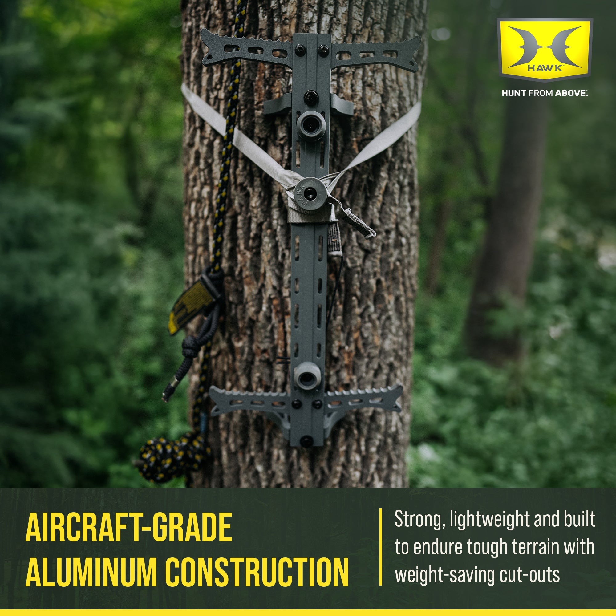 Hawk Helium 4-Pack Aluminum Climbing Sticks, Tree Stand Hunting Gear (Used)