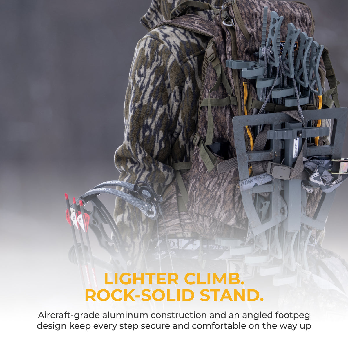 Hawk Helium 4-Pack Aluminum Climbing Sticks, Tree Stand Hunting Gear, 20 Inch