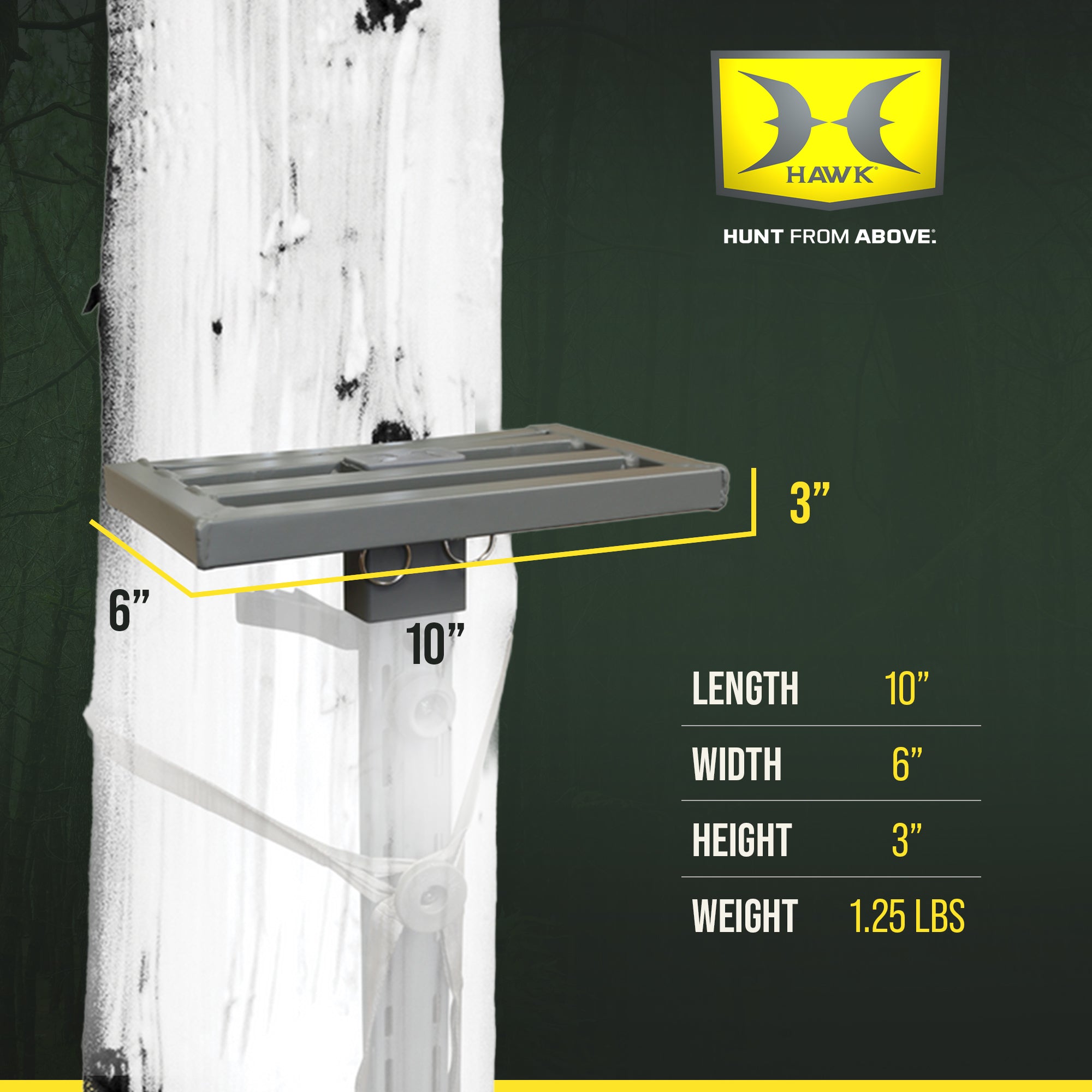 Hawk Helium Hammock SM Platform, Lightweight Hunting Tree Stand 10x6"(Open Box)