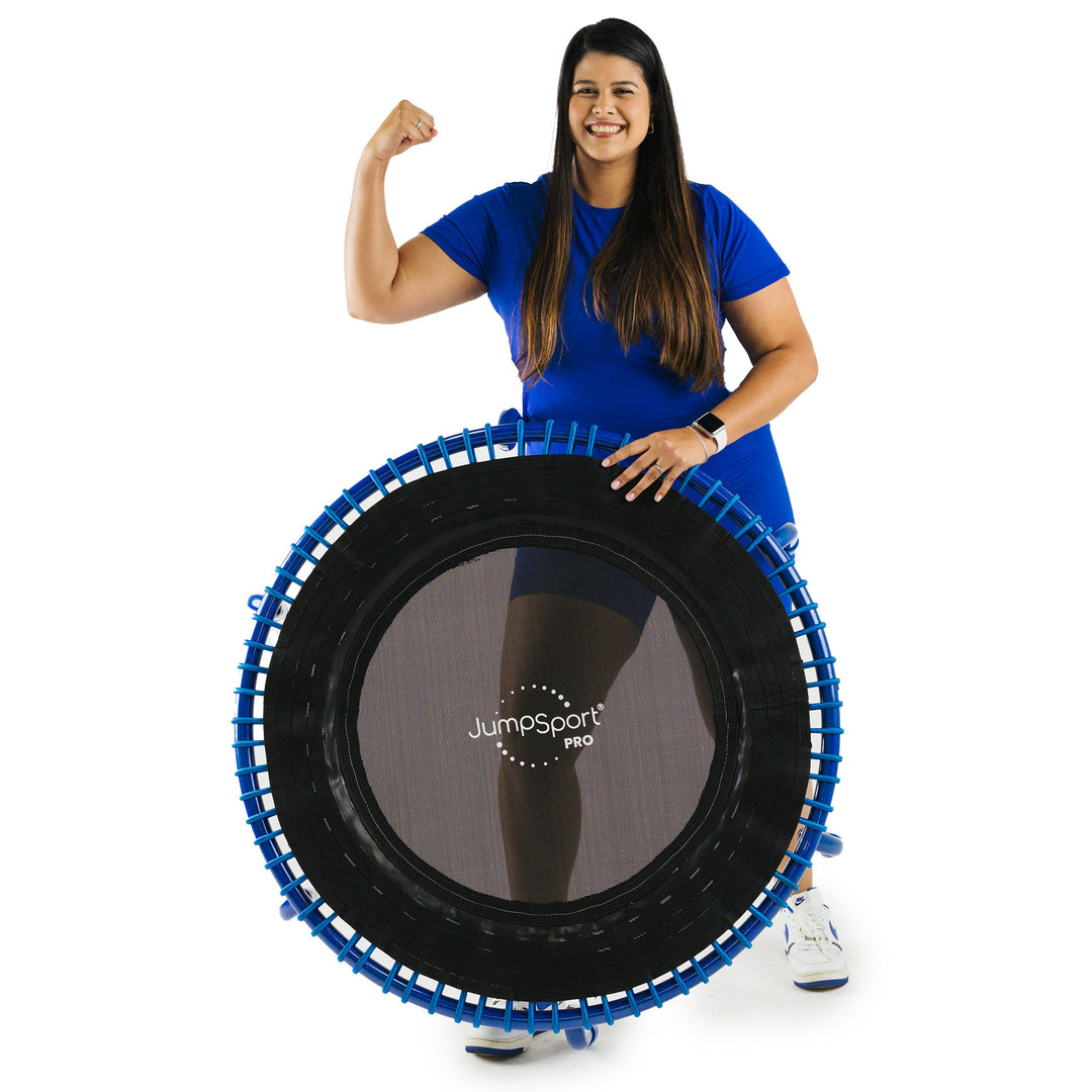 JumpSport 350 PRO Fitness Trampoline, Cardio Equipment, 39", Blue (Open Box)