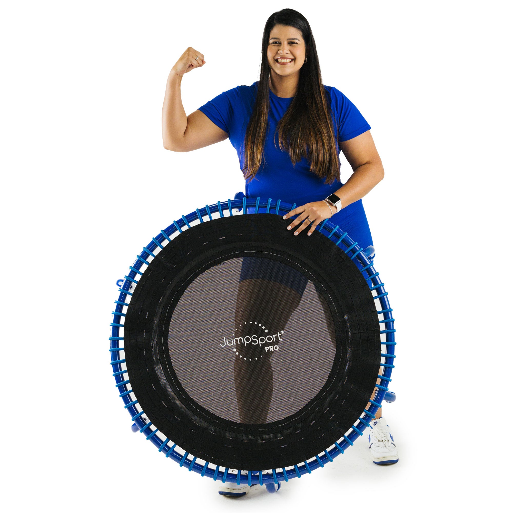 JumpSport 350 PRO Fitness Trampoline, Cardio Equipment, 39", Blue (Open Box) - VMInnovations