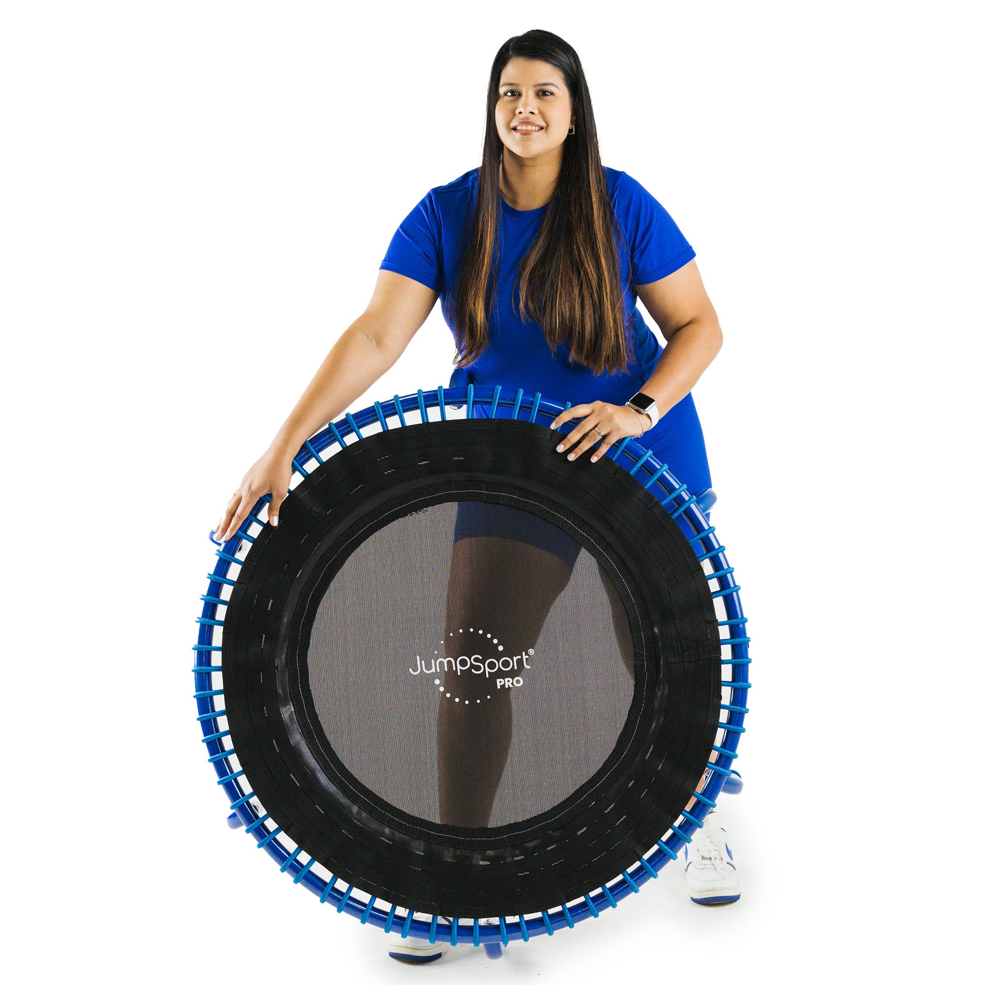 JumpSport 350 PRO Fitness Trampoline, Cardio Equipment, 39", Blue (Open Box) - VMInnovations