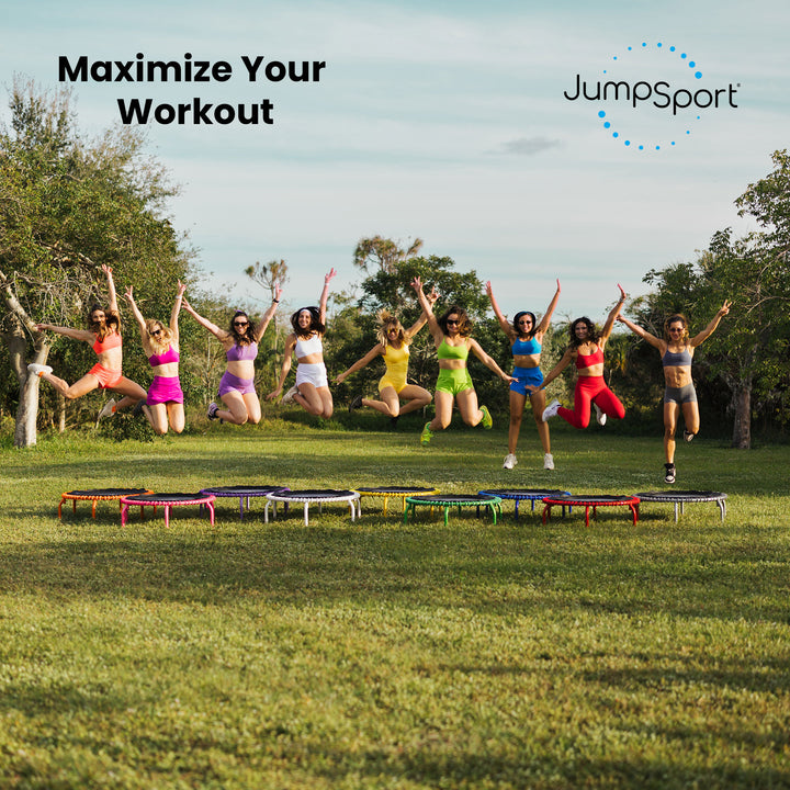 JumpSport 350 PRO Fitness Trampoline, Cardio Equipment, 39", Blue (Open Box)