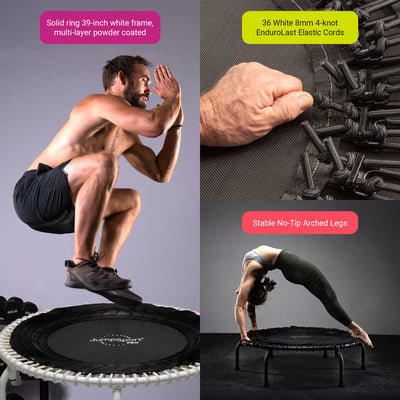 JumpSport 350 PRO Fitness Trampoline, Cardio Workout Equipment, 39" (Open Box) - VMInnovations