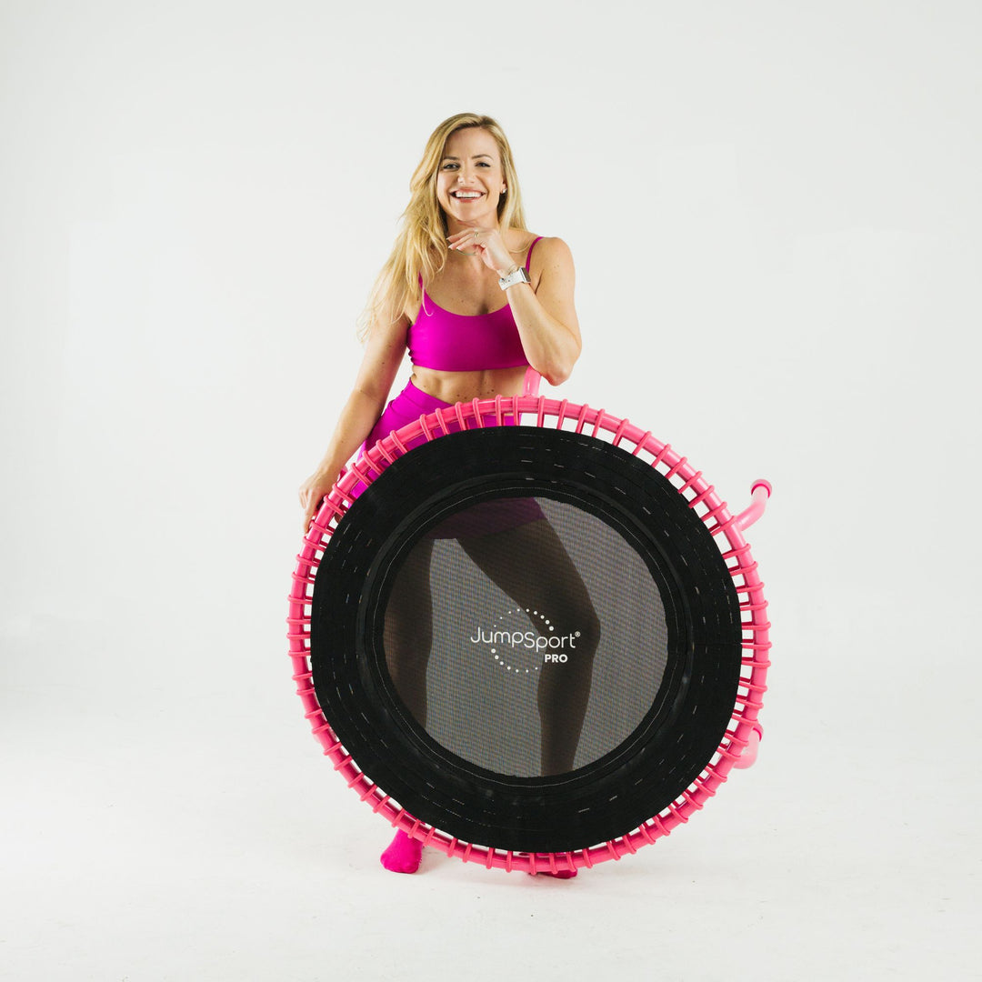JumpSport 350 PRO Fitness Trampoline, Cardio Workout Equipment, 39 Inch, Blossom