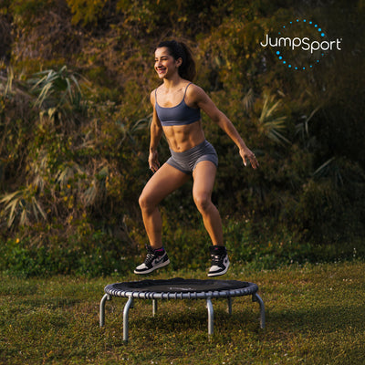 JumpSport 350 PRO Fitness Trampoline, Cardio Workout Equipment, 39", Graphite - VMInnovations