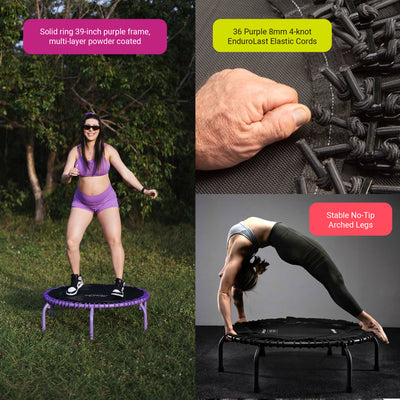 JumpSport 350 PRO Fitness Trampoline, Cardio Workout Equipment, 39" (Open Box) - VMInnovations