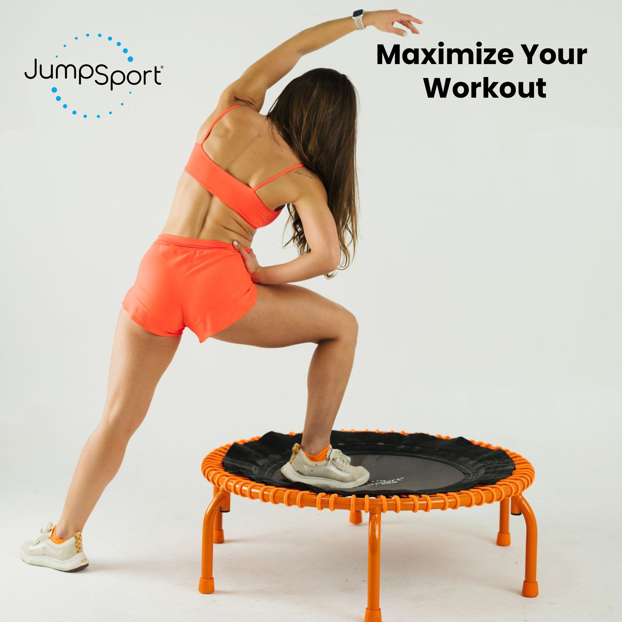 JumpSport 350 PRO Fitness Trampoline, Cardio Equipment, 39', Energize (Open Box)