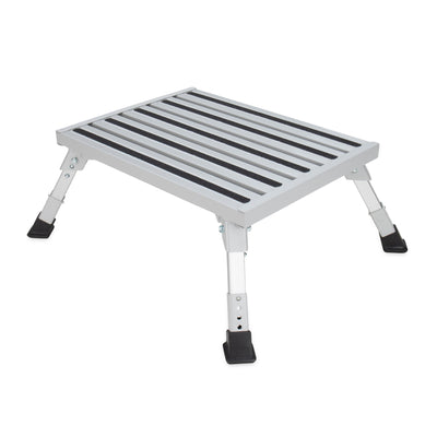 Camco Folding Aluminum Step Stool, Adjustable Height for RV and Trailers (Used) - VMInnovations