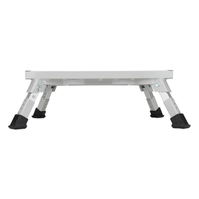 Camco Aluminum Step Stool, Adjustable Height for RV & Trailers, Silver(Open Box)