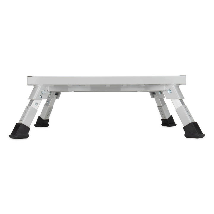 Camco Aluminum Step Stool, Adjustable Height for RV & Trailers, Silver(Open Box)