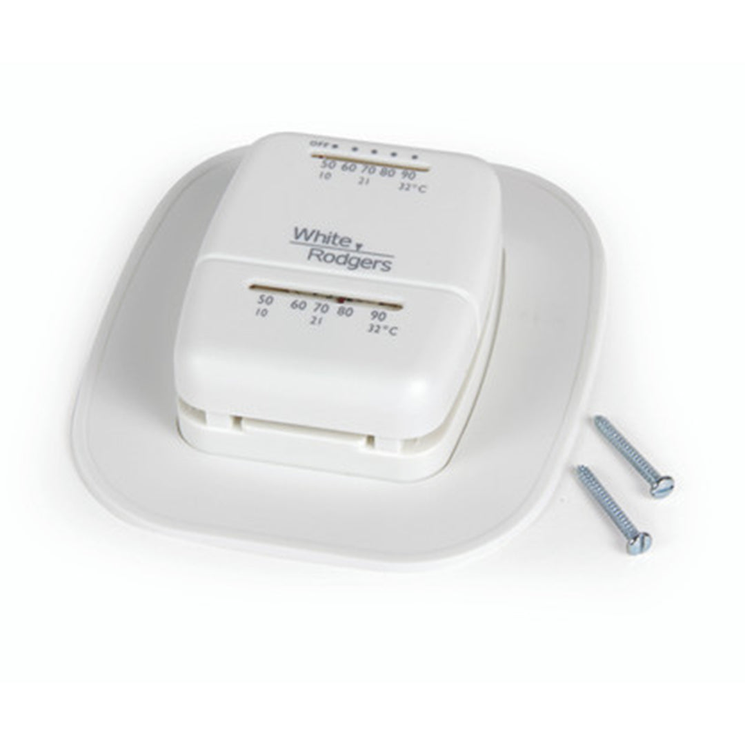 Camco RV Home Thermostat, Wall Mount, Control Temp, Heat Only, White (Open Box)