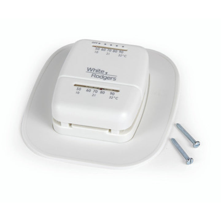 Camco RV Home Thermostat, Wall Mount, Control Temp, Heat Only, White (Open Box)