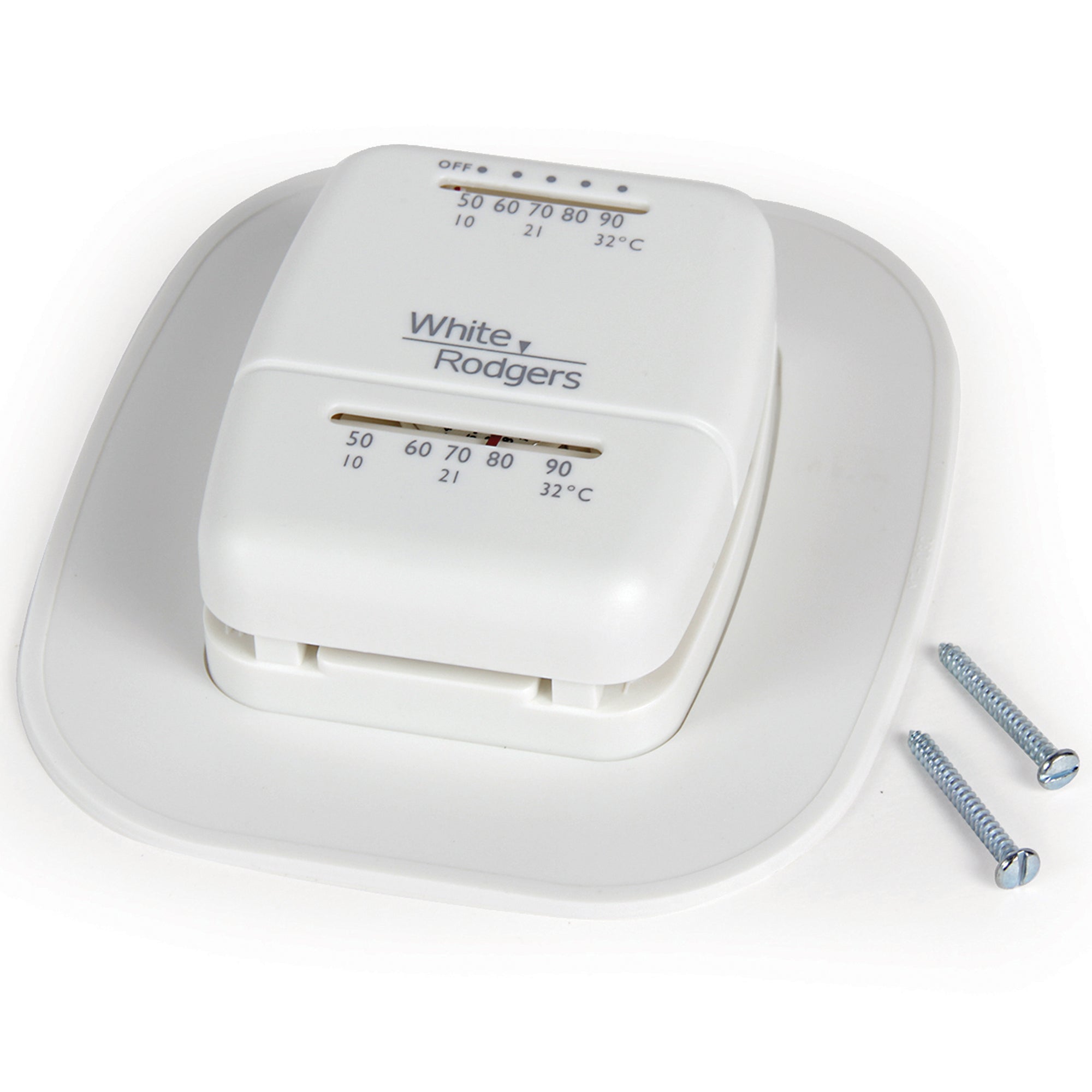 Camco RV Home Thermostat, Wall Mount Dial, Control Temperature, Heat Only, White - VMInnovations