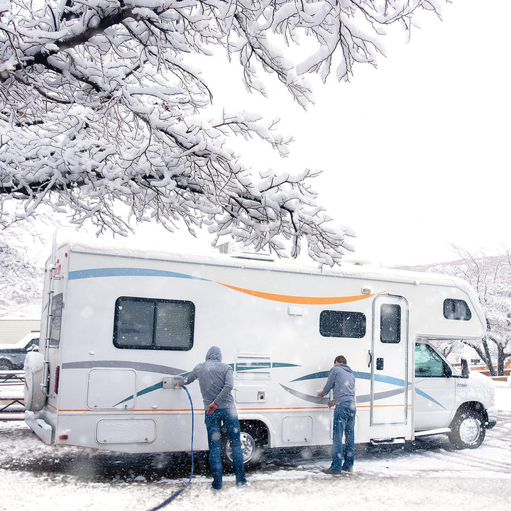 Camco Heated 50' RV Drinking Water Hose, Freeze Regulator, -40F, Blue(Open Box)