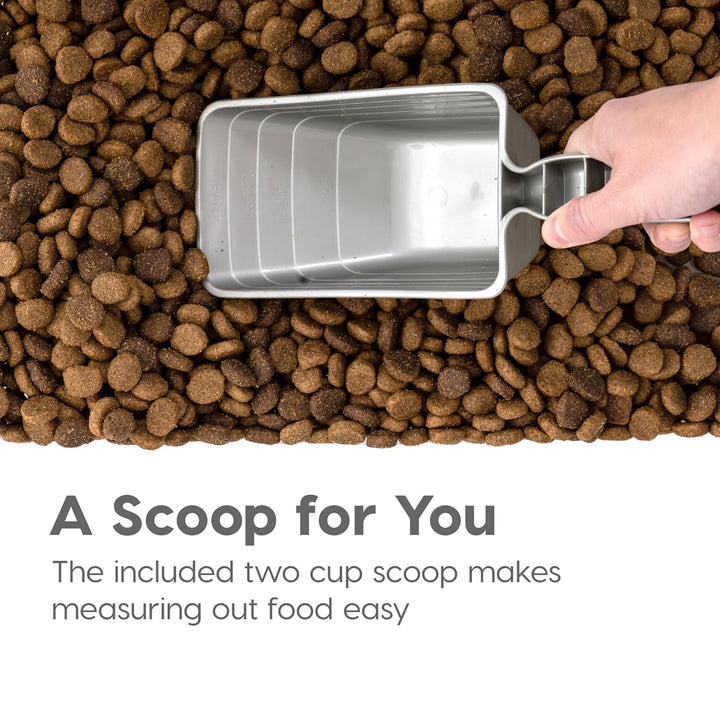 IRIS USA Pet Food Stackable Storage Container w/Scoop, 30 lbs&11 lbs Combo(Used)