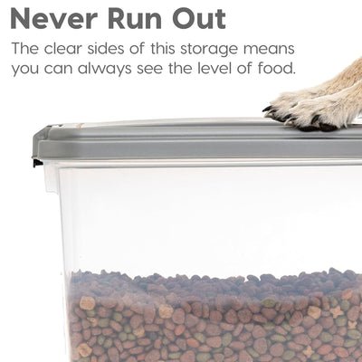IRIS USA Pet Food Stackable Storage Container, 30 lbs & 11 lbs Combo (Open Box) - VMInnovations