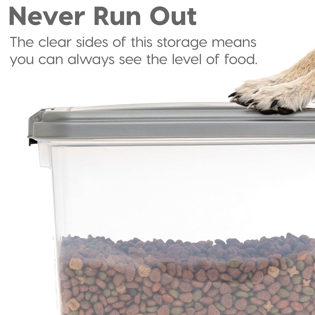 IRIS USA Pet Food Stackable Storage Container w/Scoop, 30 lbs&11 lbs Combo(Used)