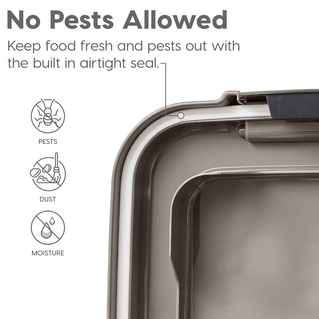 IRIS USA Pet Food Stackable Storage Container w/Scoop, 30 lbs&11 lbs Combo(Used)