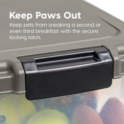 IRIS USA Pet Food Stackable Storage Container, 30 lbs & 11 lbs Combo (Open Box) - VMInnovations