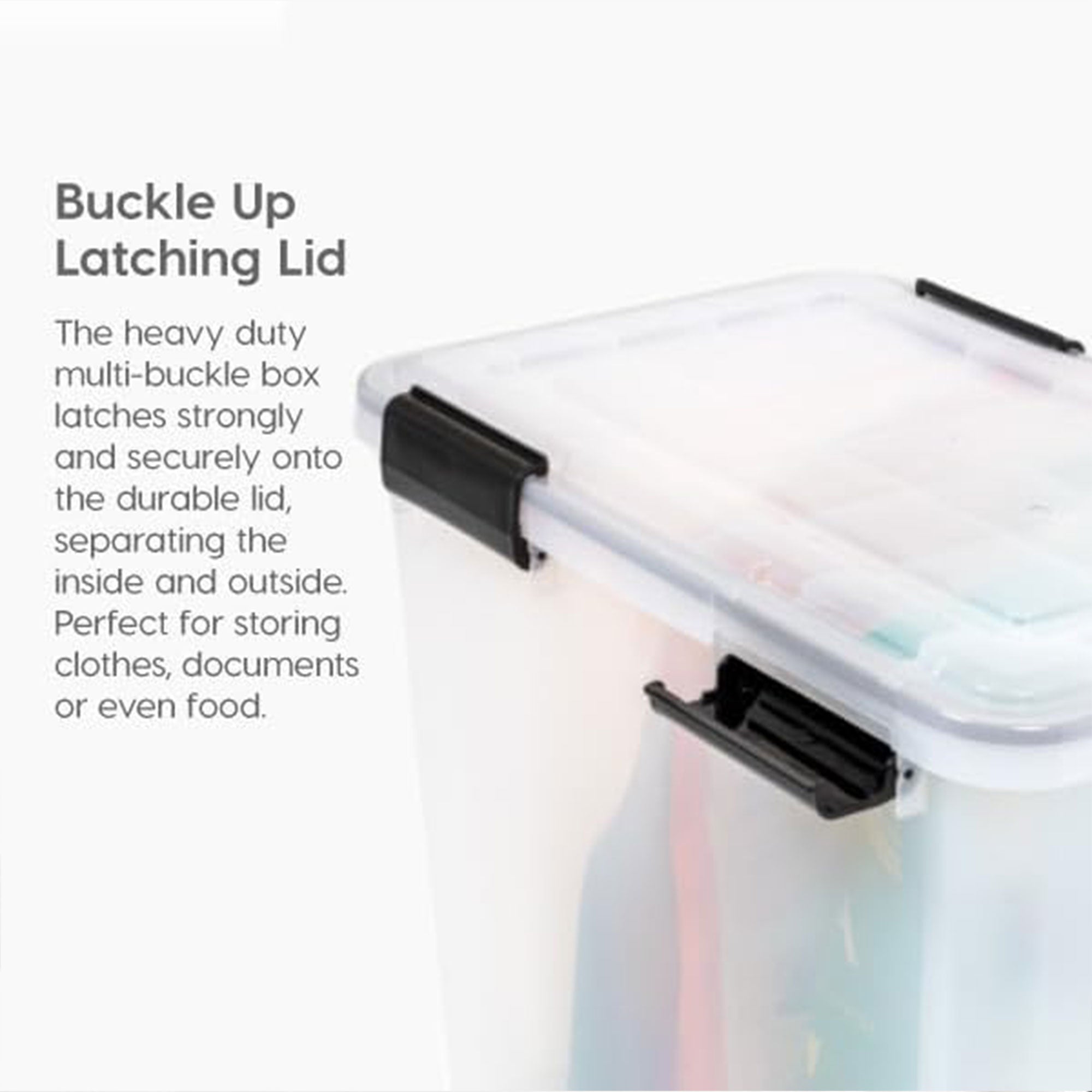 IRIS USA 4 Pack 74 Qt Storage Bins Plastic Gasket Box with Tight Latching Lids