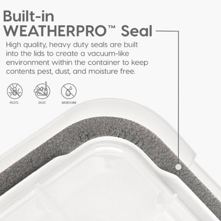 IRIS USA 74 Qt Storage Bins Plastic Gasket Box w/Latching Lids, 2pk (Open Box)