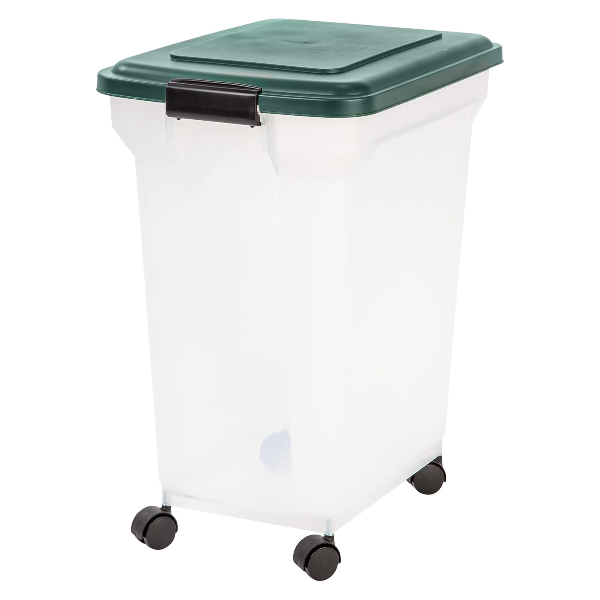 IRIS USA Pet Food Storage Container, Airtight Rolling Bin, 42 lbs, Green, 6 Pack