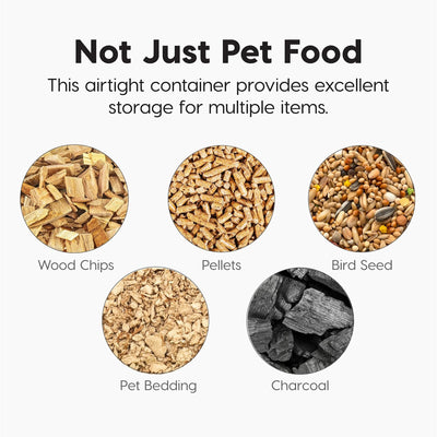 IRIS USA Pet Food Storage Container, Airtight Rolling Bin, 42 lbs, Green, 6 Pack