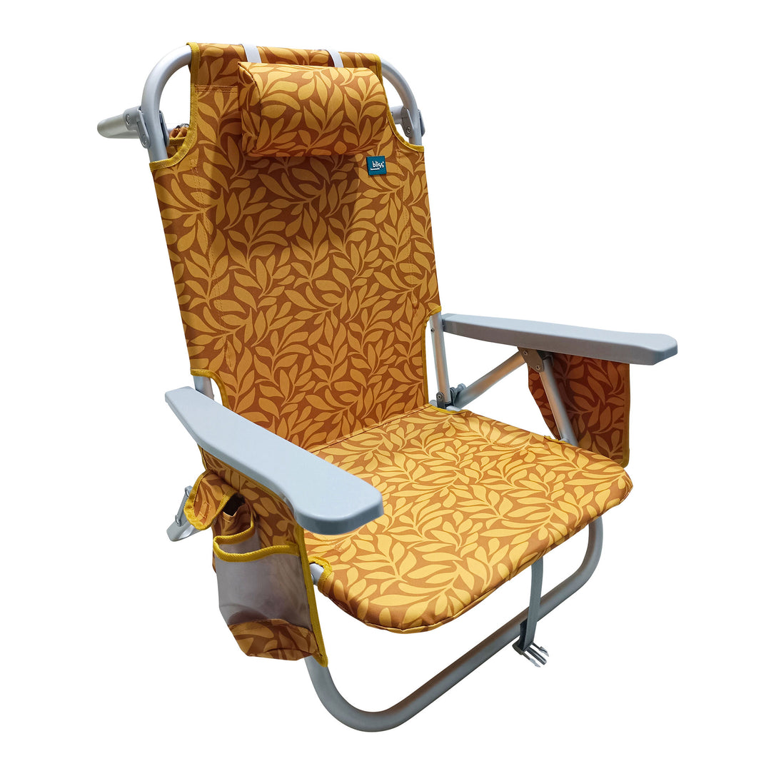 Bliss Hammocks Folding Beach Chair Recliner with Detachable Cooler (Open Box)