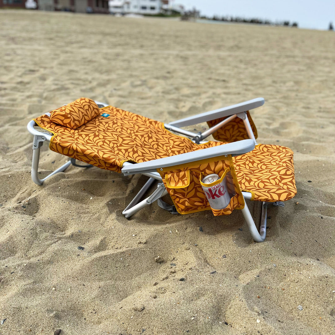 Bliss Hammocks Folding Beach Chair Recliner with Detachable Cooler (Open Box) - VMInnovations