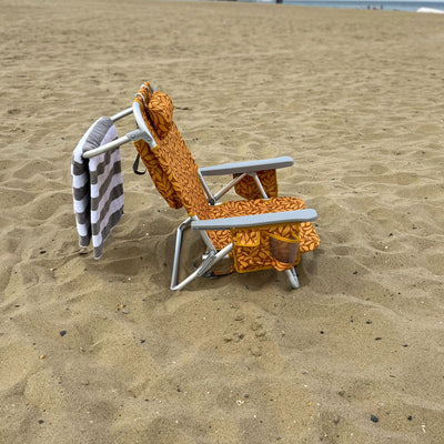 Bliss Hammocks Folding Beach Chair Recliner with Detachable Cooler, (Used)