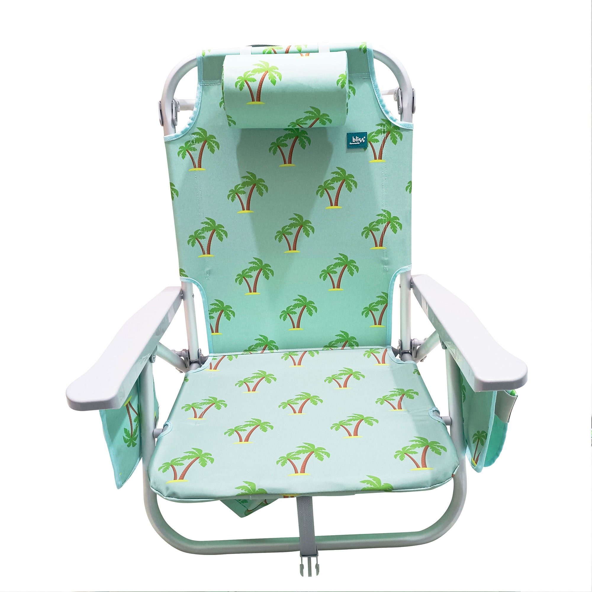 Bliss Hammocks Folding Beach Chair Recliner with Detachable Cooler (Open Box) - VMInnovations