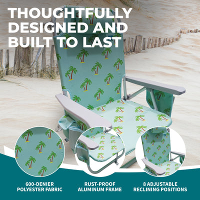 Bliss Hammocks Folding Beach Chair Recliner with Detachable Cooler (Open Box)