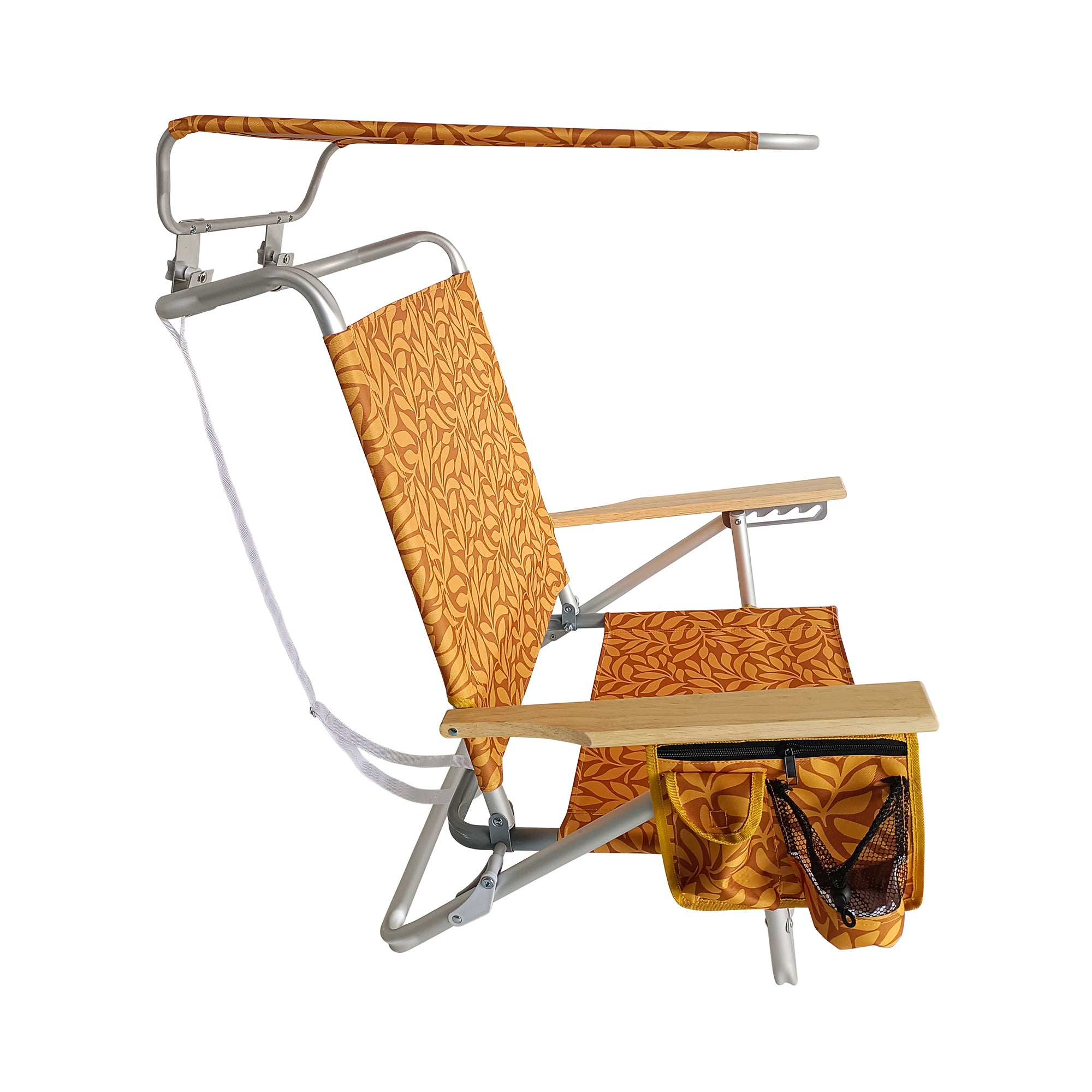 Bliss Hammocks Folding Beach Chair, Backpack Recliner with Canopy, (Used)