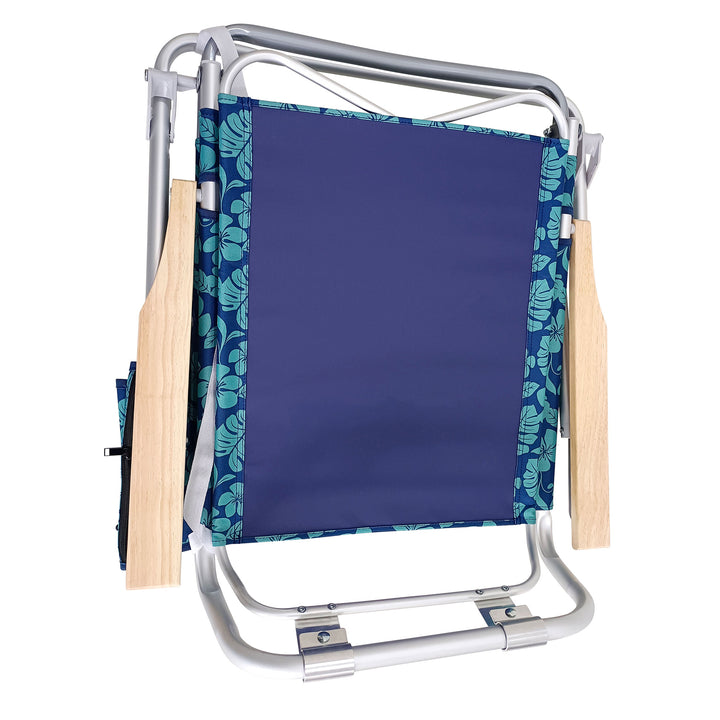 Bliss Hammocks Folding Beach Chair, Backpack Recliner with Canopy (Open Box) - VMInnovations