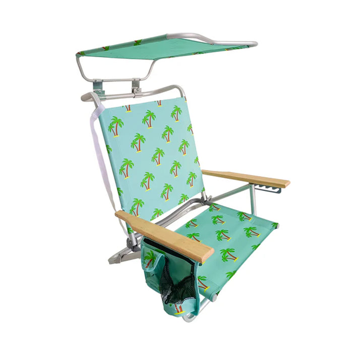 Bliss Hammocks Folding Beach Chair, Backpack Recliner with Canopy (Open Box)