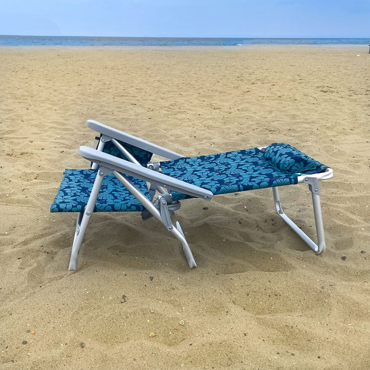 Bliss Hammocks Folding Beach Chair, Backpack Recliner with Towel Rack (Open Box)