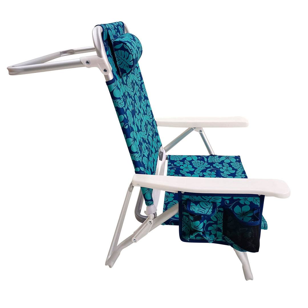 Bliss Hammocks Folding Beach Chair, Backpack Recliner with Towel Rack (Open Box)